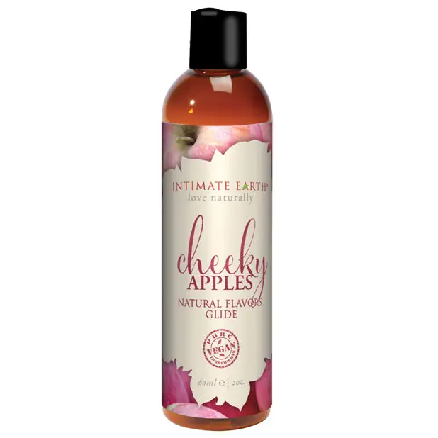 Intimate Earth Natural Flavors Glide - 60 ml Cheeky Apples - Massage Products