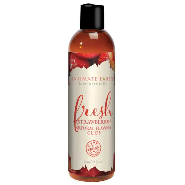 Intimate Earth Natural Flavors Glide - 60 ml Fresh Strawberries - Massage Products