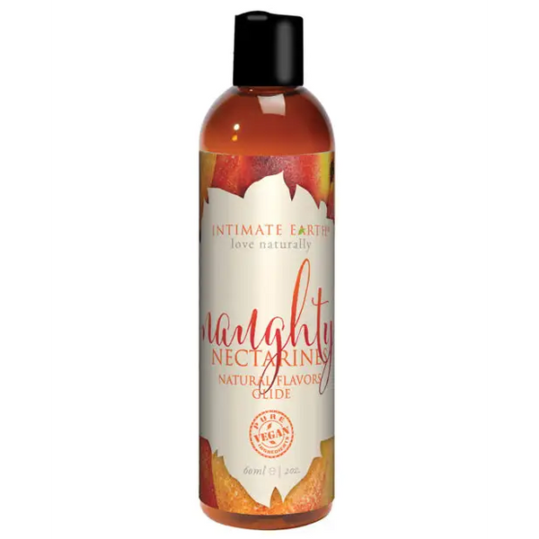 Intimate Earth Natural Flavors Glide - 60 ml Naughty Peaches - Massage Products