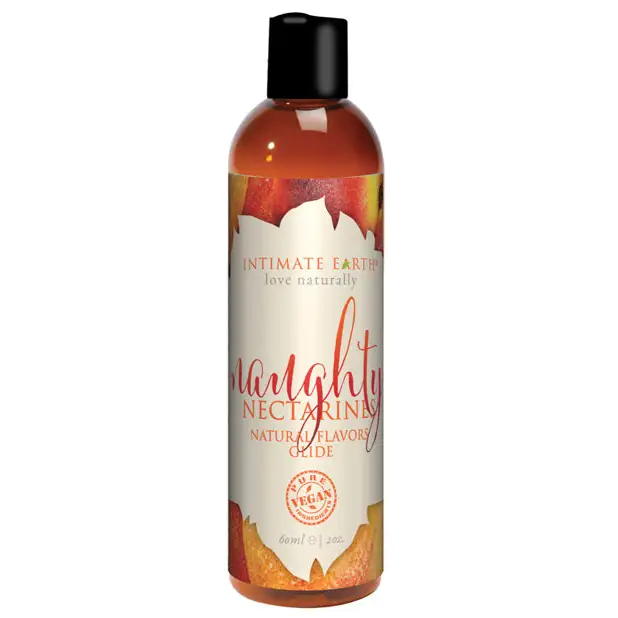Intimate Earth Natural Flavors Glide - 60 ml Naughty Peaches - Massage Products