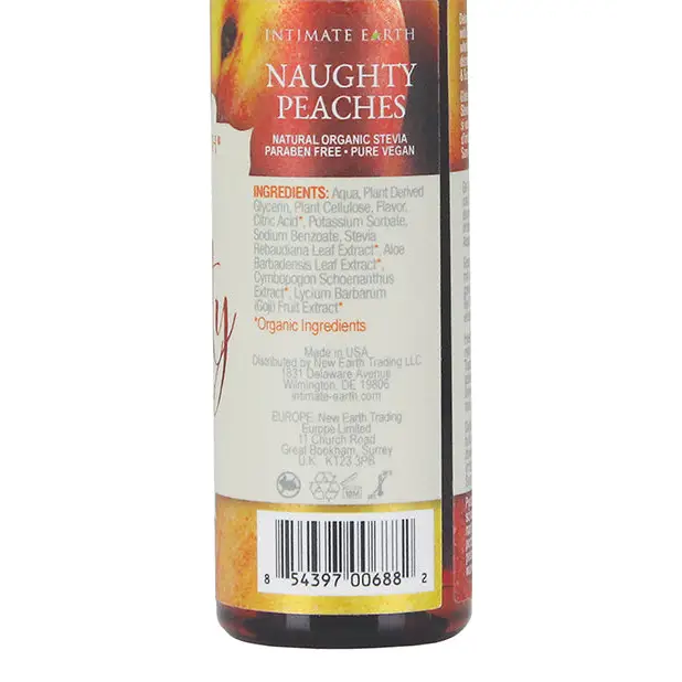 Intimate Earth Natural Flavors Glide - 60 ml Naughty Peaches - Massage Products