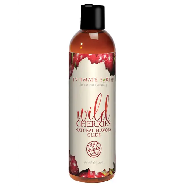 Intimate Earth Natural Flavors Glide - 60 ml Wild Cherries - Massage Products