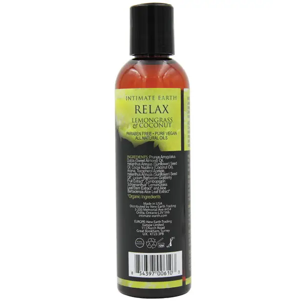 Intimate Earth Relaxing Massage Oil - 120 ml Coconut & Lemongrass - Massage Products