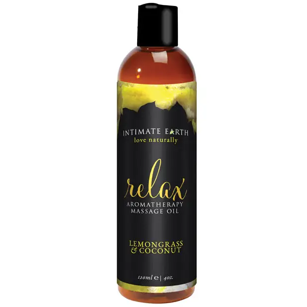 Intimate Earth Relaxing Massage Oil - 120 ml Coconut & Lemongrass - Massage Products