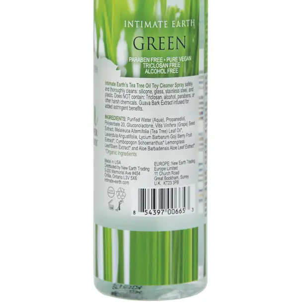Intimate Earth Toy Cleaner Spray - 4.2 oz Green Tea Tree Oil - Toy Cleaners