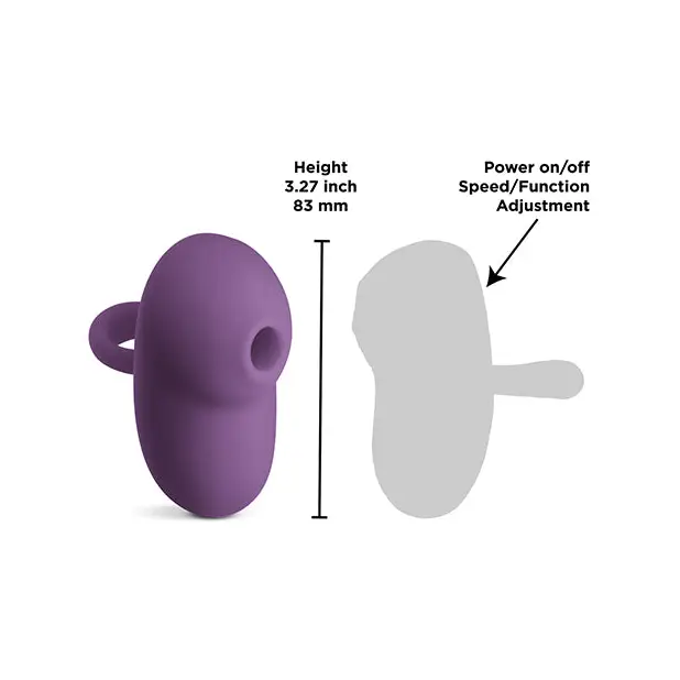 INYA Allure Pulsating Air Vibe - Dark Purple - Stimulators