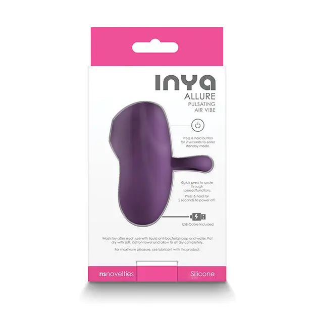 INYA Allure Pulsating Air Vibe - Dark Purple - Stimulators