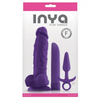 INYA Play Things Set of Plug Dildo & Vibrator - Purple - Anal Products