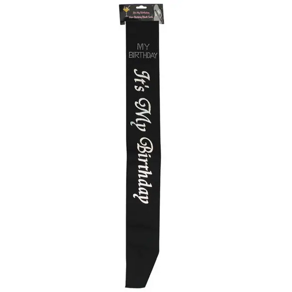 It’s My Birthday Sash - Black - Bachelorette & Party Supplies