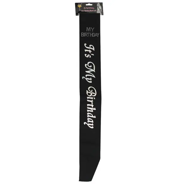 It’s My Birthday Sash - Black - Bachelorette & Party Supplies
