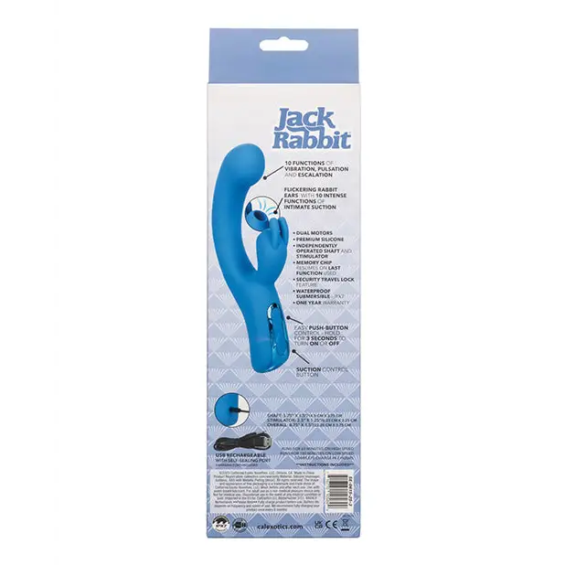 Jack Rabbit Elite Suction Rabbit - Blue - Vibrators