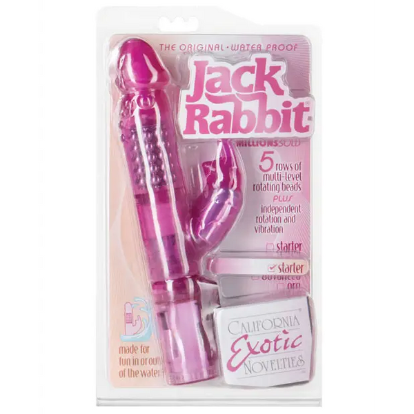 Jack Rabbit w/Floating Beads Waterproof - Pink - Vibrators