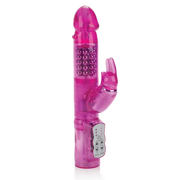 Jack Rabbit w/Floating Beads Waterproof - Pink - Vibrators