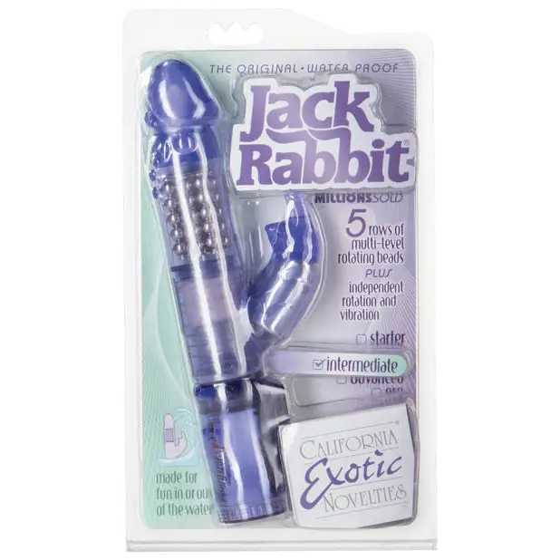 Jack Rabbit w/Floating Beads Waterproof - Purple - Vibrators