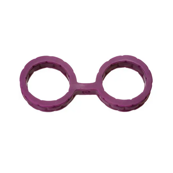 Japanese Bondage Silicone Cuffs Large - Purple - Bondage Blindfolds & Restraints