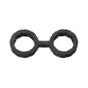 Japanese Bondage Silicone Cuffs Small - Black - Bondage Blindfolds & Restraints