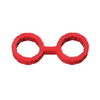 Japanese Bondage Silicone Cuffs Small - Red - Bondage Blindfolds & Restraints