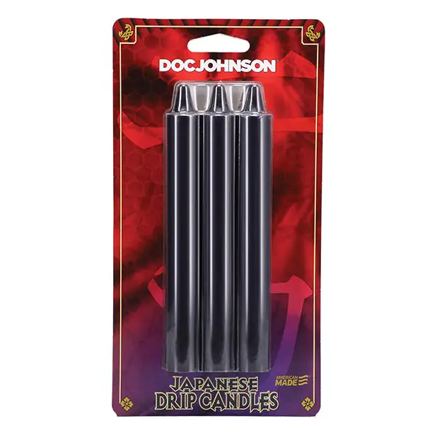 Japanese Drip Candles - Pack of 3 Black - Bondage Blindfolds & Restraints