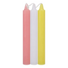 Japanese Drip Candles - Pack of 3 Pink/White/Yellow - Bondage Blindfolds & Restraints