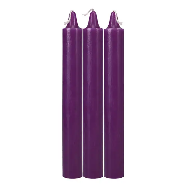 Japanese Drip Candles - Pack of 3 Purple - Bondage Blindfolds & Restraints