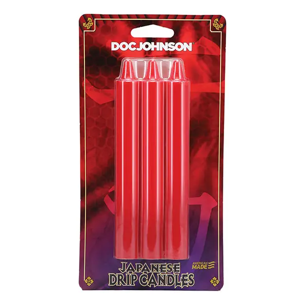 Japanese Drip Candles - Pack of 3 Red - Bondage Blindfolds & Restraints