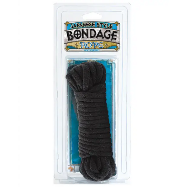 Japanese Style Bondage Cotton Rope - Black - Bondage Blindfolds & Restraints