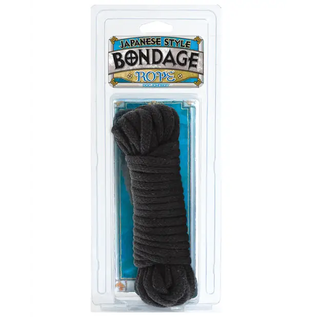 Japanese Style Bondage Cotton Rope - Black - Bondage Blindfolds & Restraints