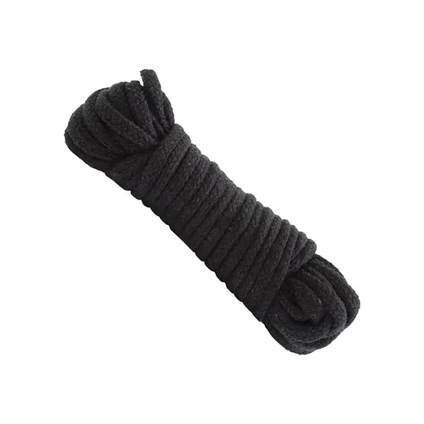 Japanese Style Bondage Cotton Rope - Black - Bondage Blindfolds & Restraints