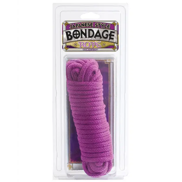 Japanese Style Bondage Cotton Rope - Purple - Bondage Blindfolds & Restraints