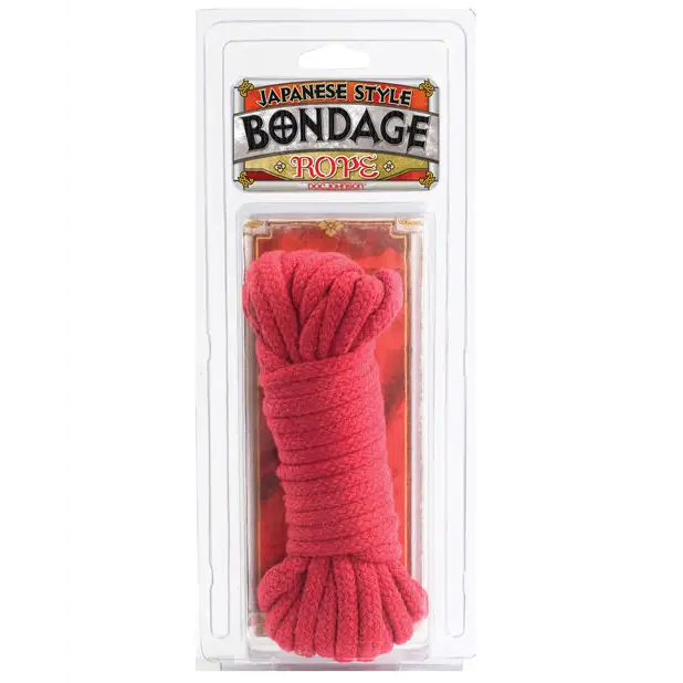 Japanese Style Bondage Cotton Rope - Red - Bondage Blindfolds & Restraints