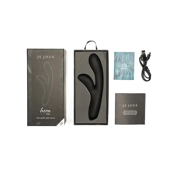 Je Joue Hera Flex Rabbit Vibrator - Black - Vibrators