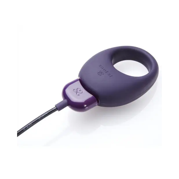 Je Joue Mio Cock Ring w/Five Vibrations - Purple - Penis Enhancement