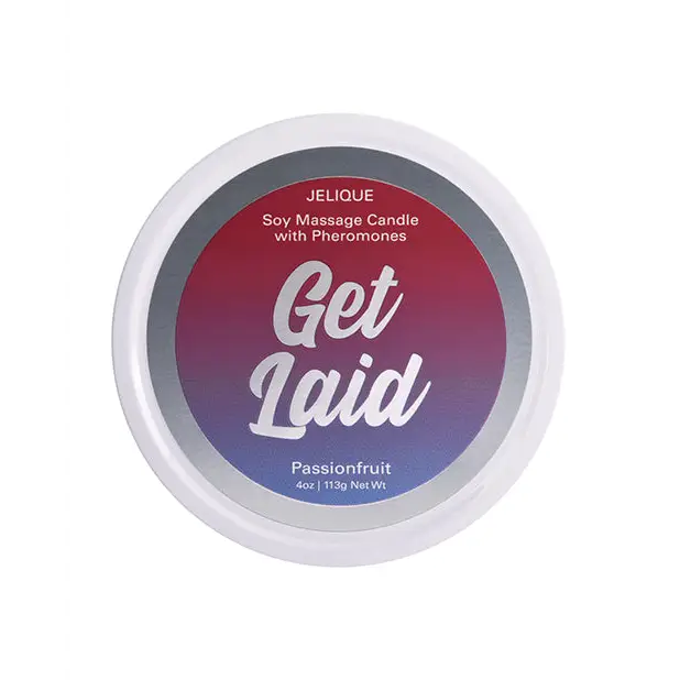 Jelique Massage Candle - 4 oz Get Laid Passion Fruit - Setting The Mood
