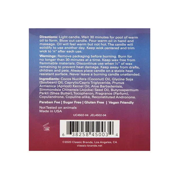 Jelique Massage Candle - 4 oz Get Laid Passion Fruit - Setting The Mood