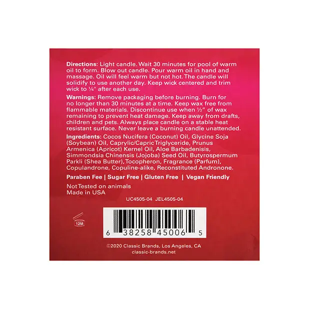 Jelique Massage Candle - 4 oz Netflix & Chill Berry Yummy - Setting The Mood
