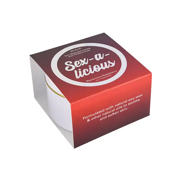 Jelique Massage Candle - 4 oz Sex-A-Licious Ravenous Raspberry - Setting The Mood