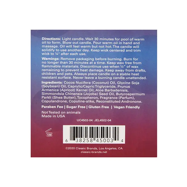 Jelique Massage Candle - 4 oz Sex-A-Licious Ravenous Raspberry - Setting The Mood