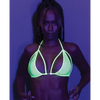 Jeweled Black Light Dancewear Tri Bra Neon Lime O/S - Lingerie - Hanging