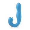 Joi App Controlled Thrusting G-Spot Vibrator & Clit Licker - Blue - Stimulators