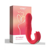 Joi App Controlled Thrusting G-Spot Vibrator & Clit Licker - Red - Stimulators