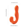 Joi Pro Rotating Head G-Spot Vibrator & Clit Licker w/Remote - Orange - Stimulators