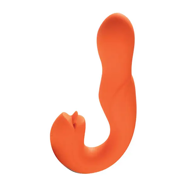 Joi Pro Rotating Head G-Spot Vibrator & Clit Licker w/Remote - Orange - Stimulators