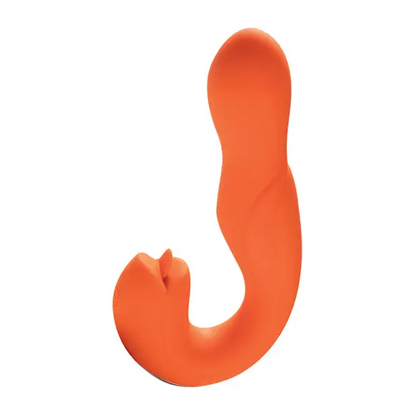 Joi Rotating Head G-Spot Vibrator & Clit Licker - Orange - Vibrators