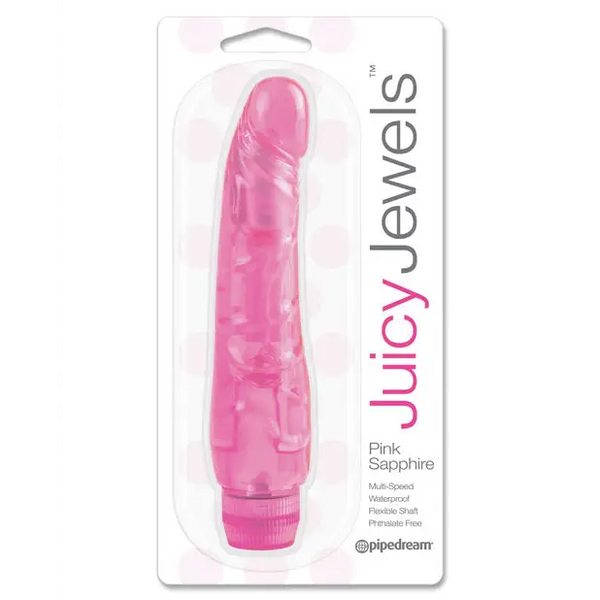 Juicy Jewels Pink Sapphire Vibrator - Dark Pink - Vibrators