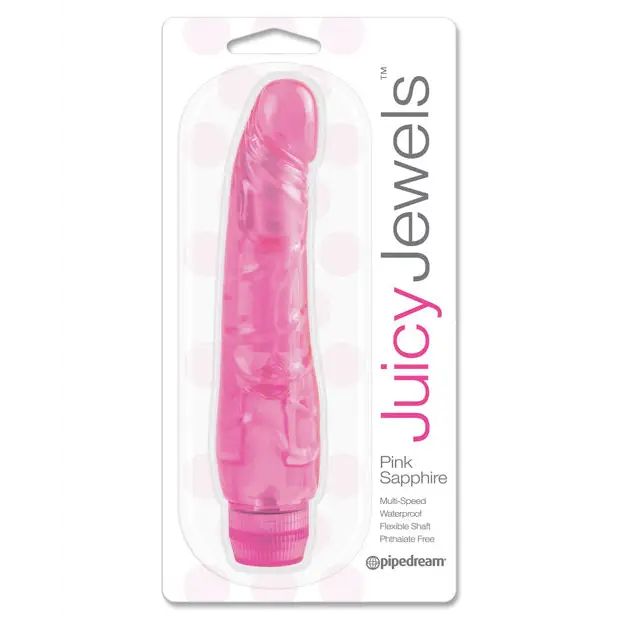 Juicy Jewels Pink Sapphire Vibrator - Dark Pink - Vibrators