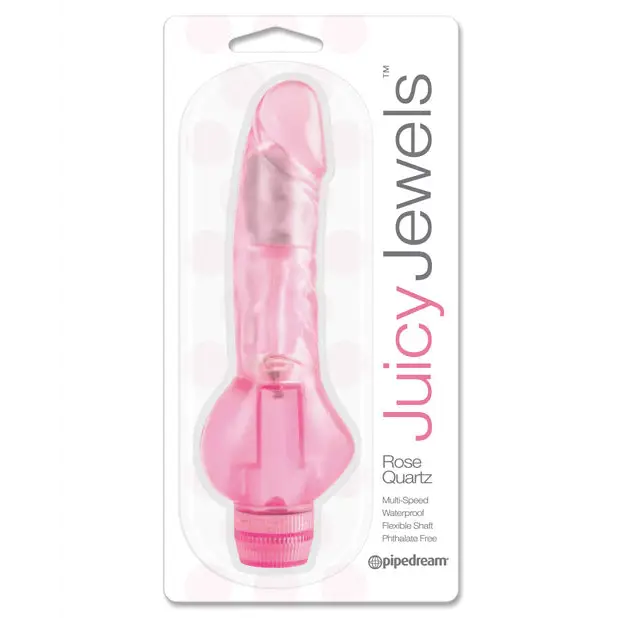 Juicy Jewels Rose Quartz Vibrator - Pink - Vibrators