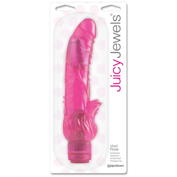 Juicy Jewels Vivid Rose Vibrator - Dark Pink - Vibrators