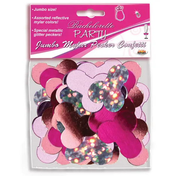 Jumbo Mylar Pecker Party Confetti - Bachelorette & Party Supplies