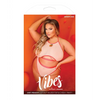 Just Peachy Cut Out Halter Top & Cheeky Panty Nude QN - Lingerie - Plus/Queen - Packaged