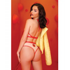 Just Peachy Cut Out Halter Top & Cheeky Panty Nude S/M - Lingerie - Packaged